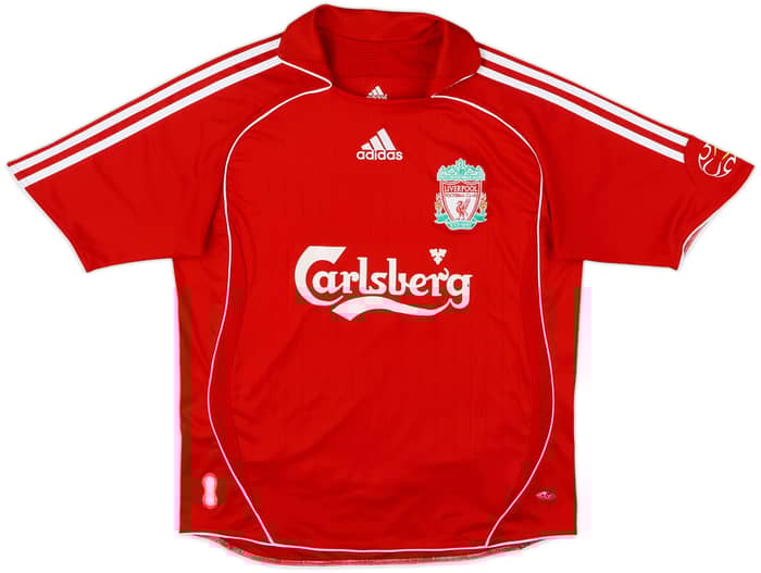2006-08 Liverpool Home Shirt - 7/10 - (L.Boys)