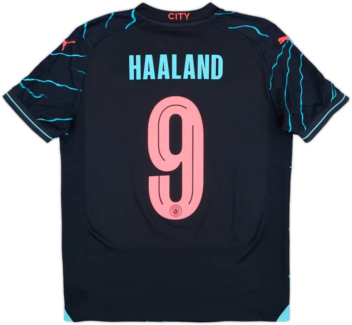 2023-24 Manchester City Third Shirt Haaland #9 - 8/10 - (XL.Boys)