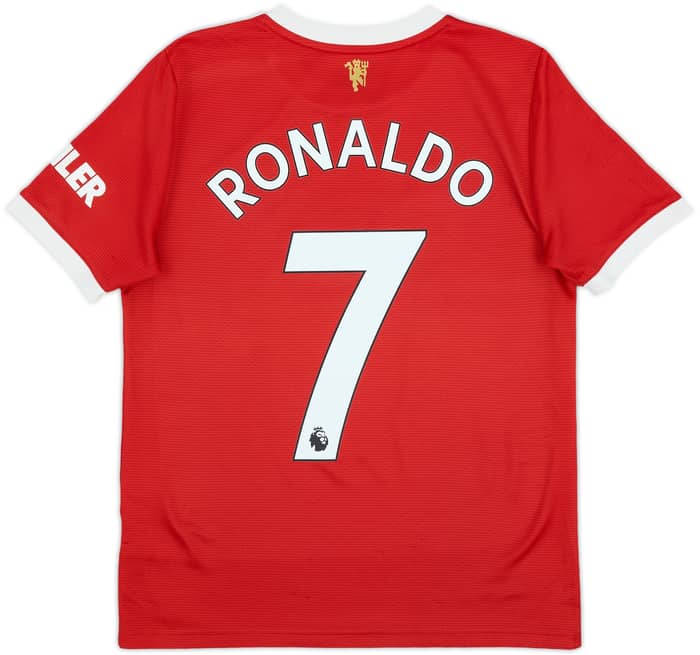 2021-22 Manchester United Home Shirt Ronaldo #7 - 6/10 - (L.Boys)