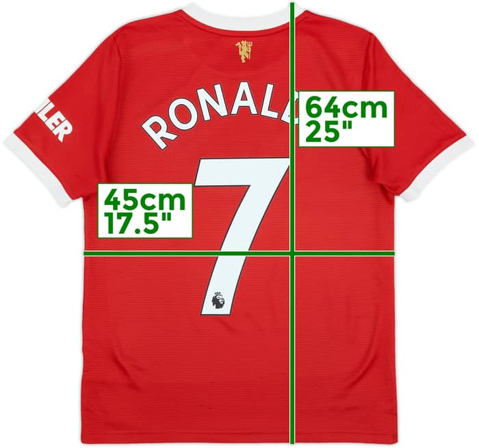 2021-22 Manchester United Home Shirt Ronaldo #7 - 6/10 - (L.Boys)