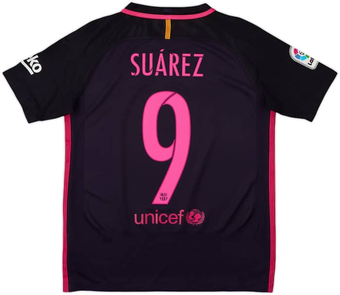 2016-17 Barcelona Away Shirt Suarez #9 - 8/10 - (XL.Boys)