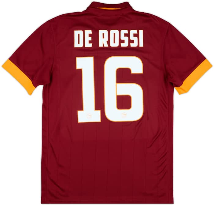 2014-15 Roma Home Shirt De Rossi #16 - 9/10 - (M)