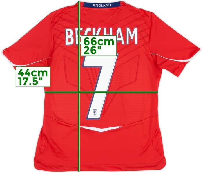 2008-10 England Away Shirt Beckham #7 - 8/10 - (Women's M)