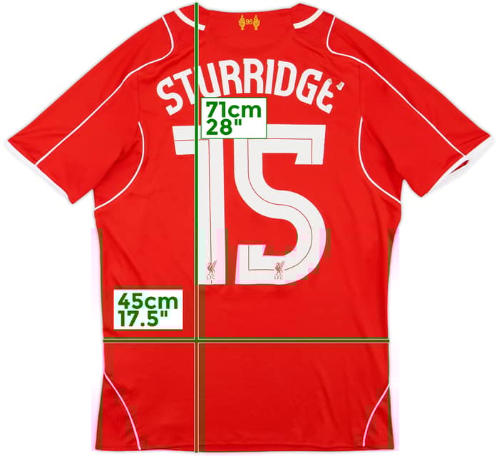 2014-15 Liverpool Home Shirt Sturridge #15 - 5/10 - (S)