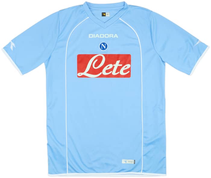 2006-07 Napoli Home Signed Shirt Trotta #7 - 6/10 - (XL)