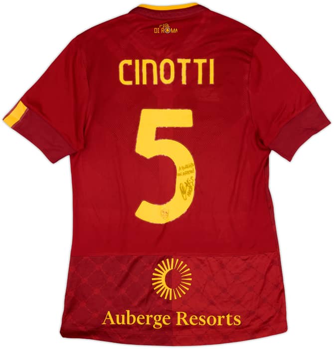 2022-23 Roma Femminile Match Issue Signed Home Shirt Cinotti #5