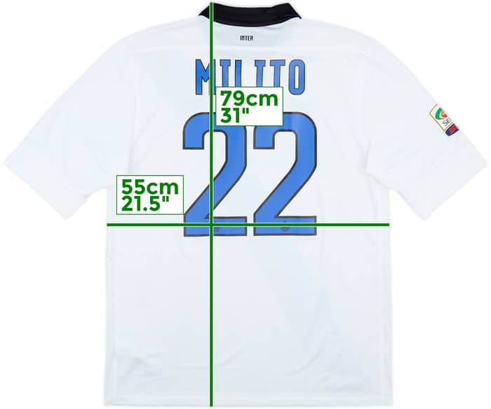 2011-12 Inter Milan Away Shirt Milito #22 - 8/10 - (L)