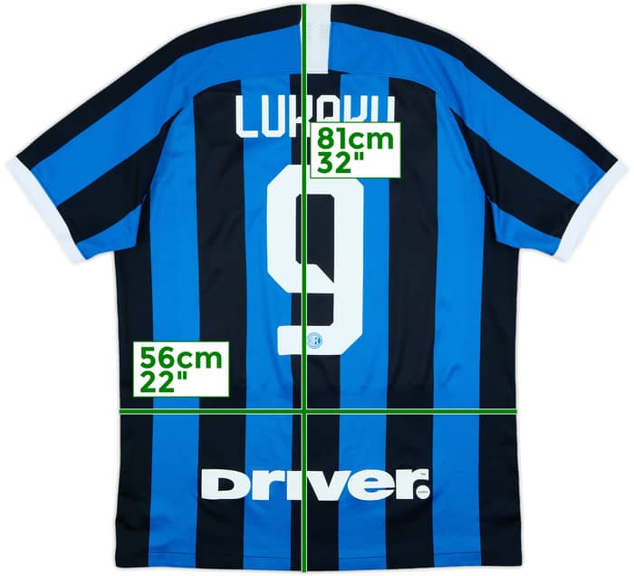 2019-20 Inter Milan Home Shirt Lukaku #9 - 7/10 - (L)