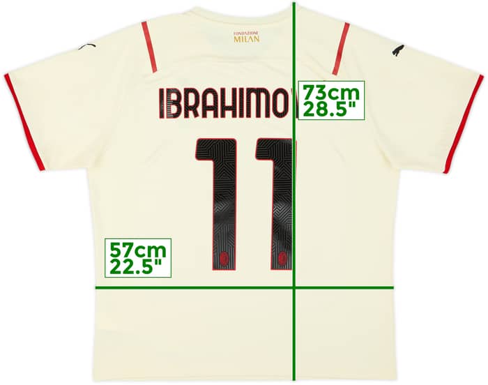 2021-22 AC Milan Away Shirt Ibrahimovic #11 - 9/10 - (XL)
