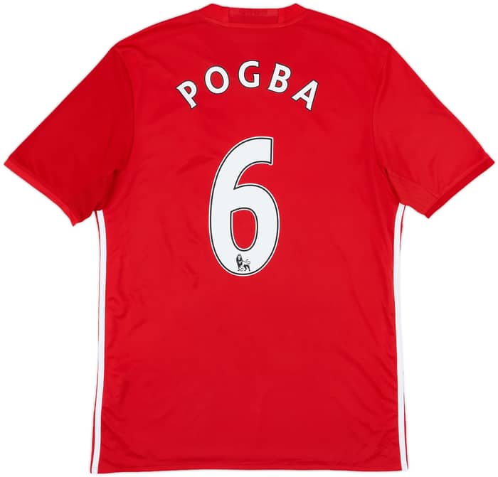 2016-17 Manchester United Home Shirt Pogba #6 - 9/10 - (M)