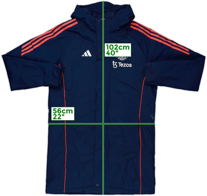 2024-25 Manchester United adidas Padded Bench Coat - 8/10 - (S)