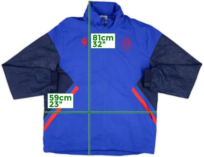 2022-23 FC Basel Macron Hooded Track Jacket - 6/10 - (L)
