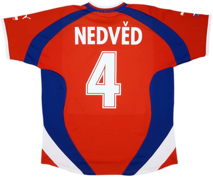 2000-02 Czech Republic Basic Home Shirt Nedved #4 - 6/10 - (L)