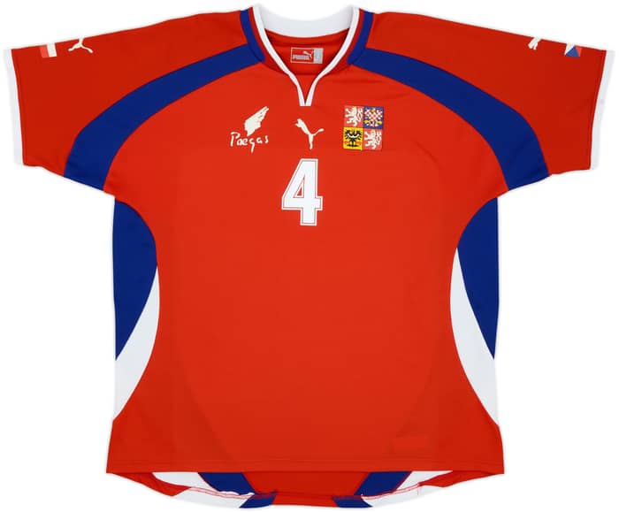 2000-02 Czech Republic Basic Home Shirt Nedved #4 - 6/10 - (L)