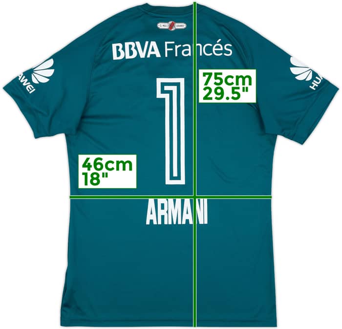 2017-18 River Plate GK Shirt Armani #1 - 9/10 - (M)