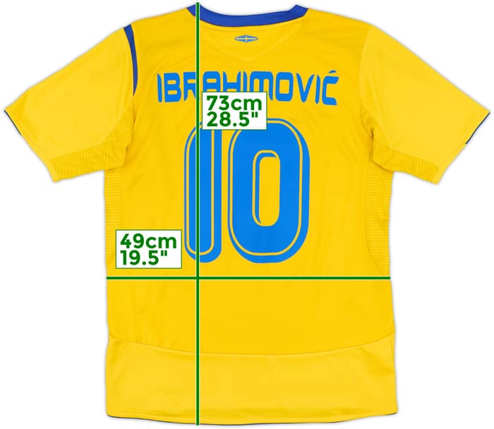 2005-06 Sweden Home Shirt Ibrahimovic #10 - 7/10 - (S)