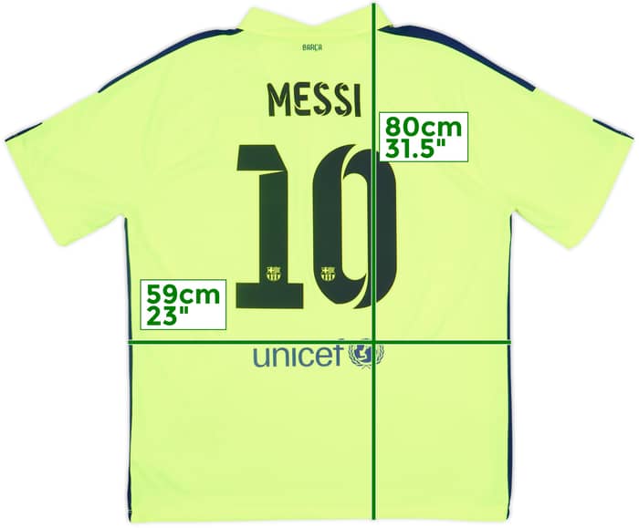 2014-15 Barcelona Third Shirt Messi #10 - 7/10 - (XL)