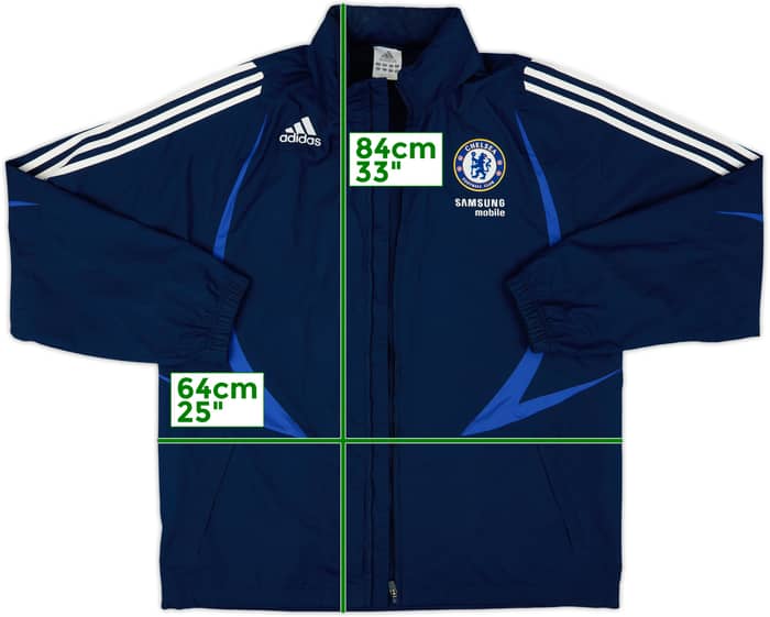 2007-08 Chelsea adidas Hooded Rain Jacket - 8/10 - (L)