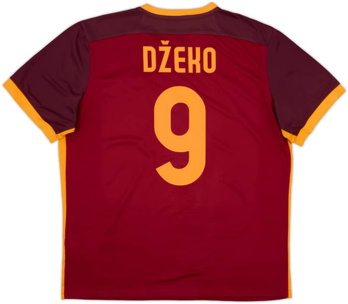 2015-16 Roma Home Shirt Dzeko #9 - 7/10 - (XL)