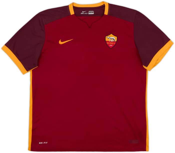 2015-16 Roma Home Shirt Dzeko #9 - 7/10 - (XL)
