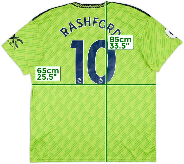 2022-23 Manchester United Third Shirt Rashford #10 - 10/10 - (XXL)
