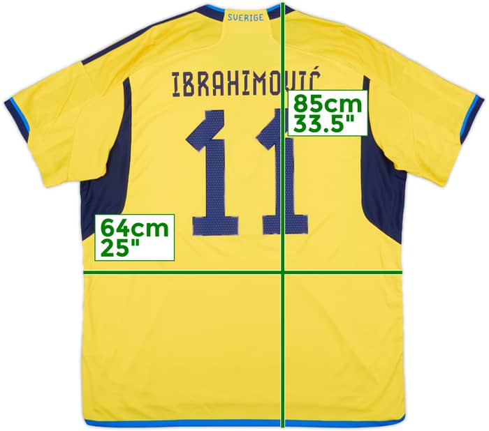 2022-23 Sweden Home Shirt Ibrahimovic #11 - 8/10 - (XXL)