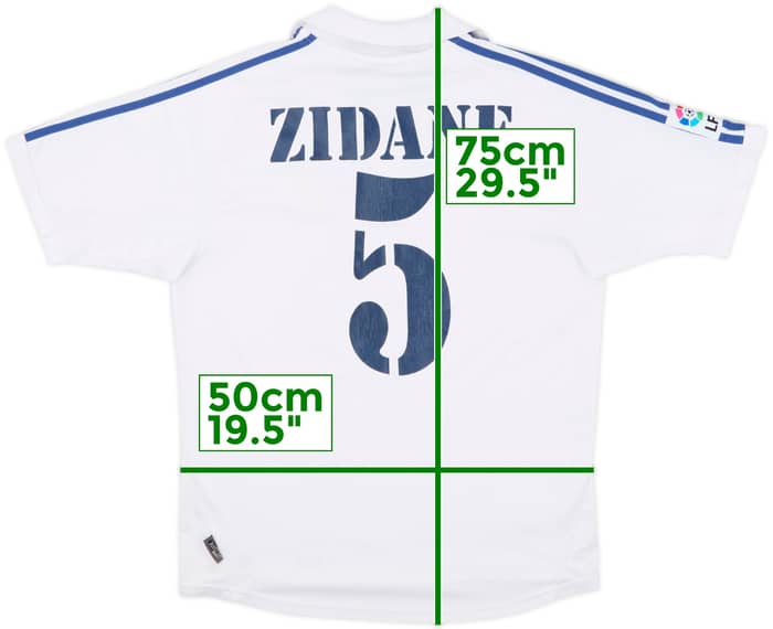 2001 Real Madrid Home Shirt Zidane #5 - 6/10 - (M)