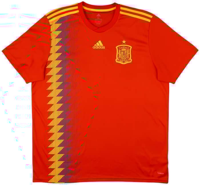 2018-19 Spain Home Shirt - 8/10 - (XL)