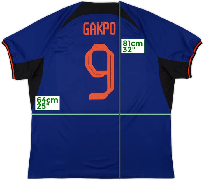 2022-23 Netherlands Away Shirt Gakpo #9 - 9/10 - (XXL)