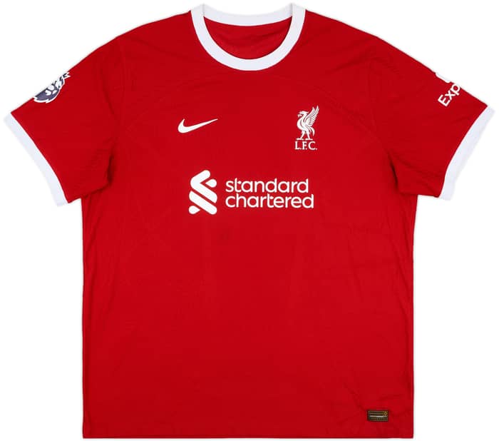 2023-24 Liverpool Authentic Home Shirt Virgil #4 - 9/10 - (XXL)
