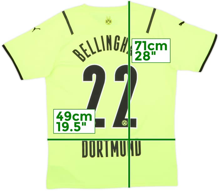 2021-22 Borussia Dortmund European Home Shirt Bellingham #22 - 9/10 - (M)