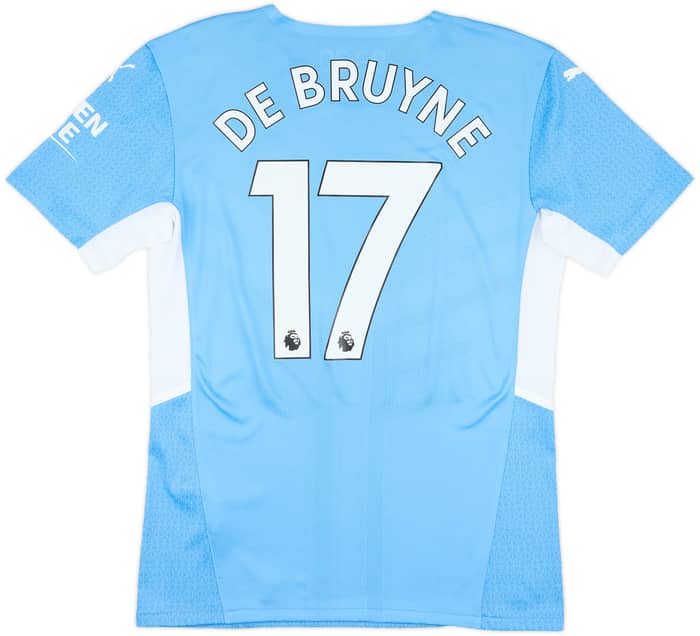 2021-22 Manchester City Home Shirt De Bruyne #17 - 10/10 - (M)