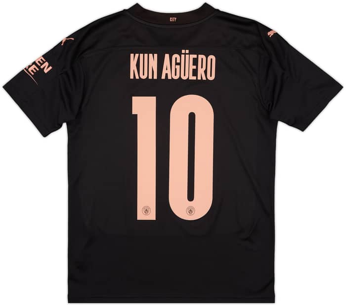 2020-21 Manchester City Away Shirt Kun Aguero #10 - 9/10 - (S)