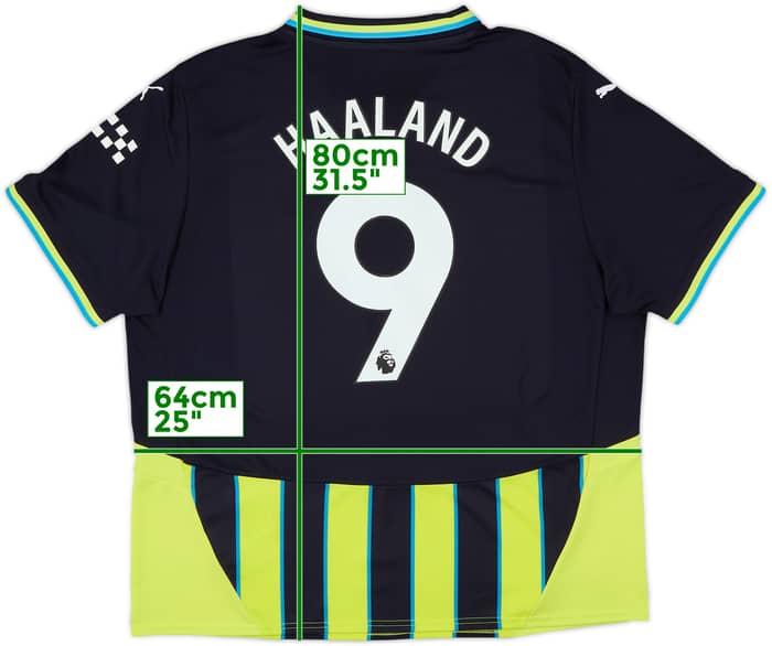 2024-25 Manchester City Away Shirt Haaland #9 - 10/10 - (XXL)