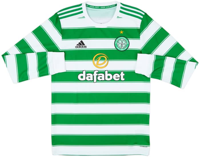 2021-22 Celtic Home L/S Shirt - 10/10 - (S)