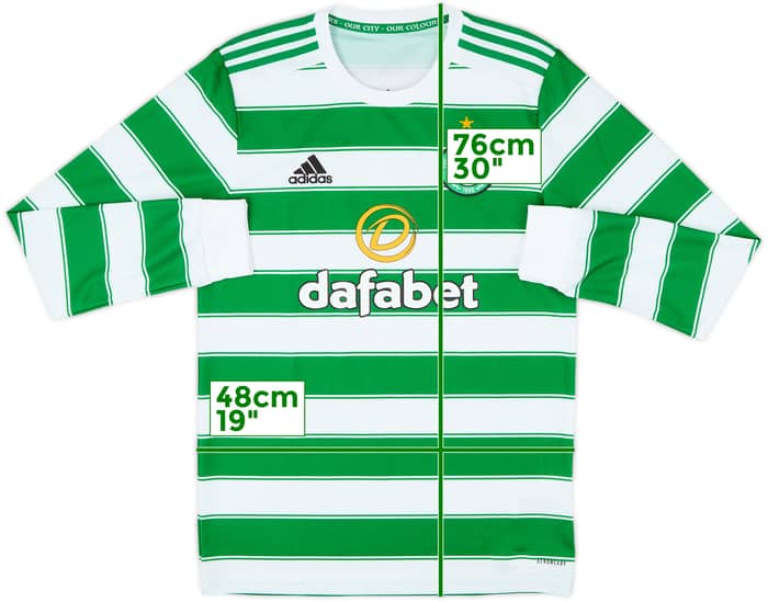 2021-22 Celtic Home L/S Shirt - 10/10 - (S)