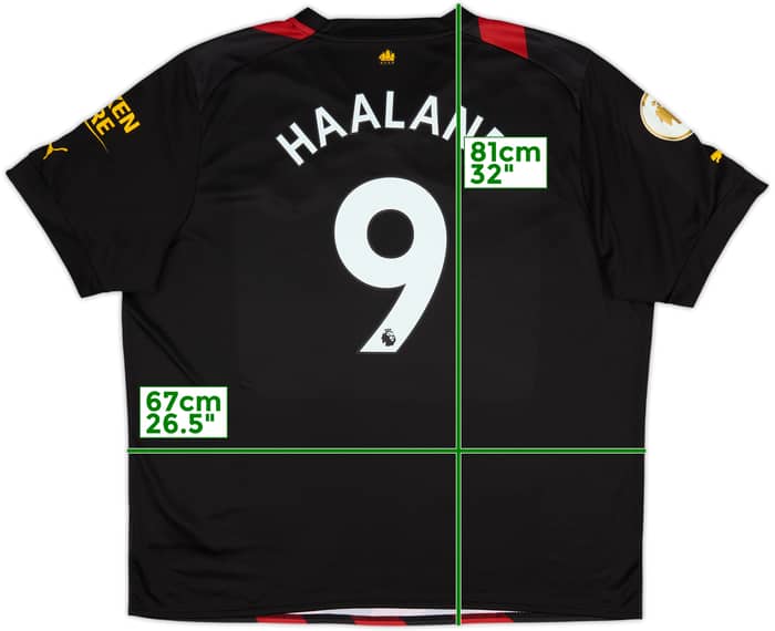 2022-23 Manchester City Away Shirt Haaland #9 - 10/10 - (3XL)
