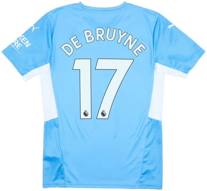 2021-22 Manchester City Home Shirt De Bruyne #17 - 8/10 - (S)