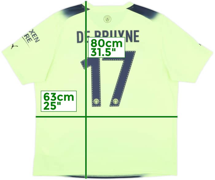 2022-23 Manchester City Third Shirt De Bruyne #17 - 8/10 - (XXL)