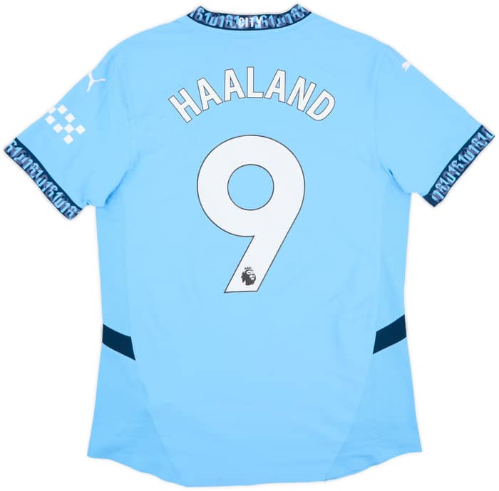 2024-25 Manchester City Authentic Home Shirt Haaland #9 - 10/10 - (S)