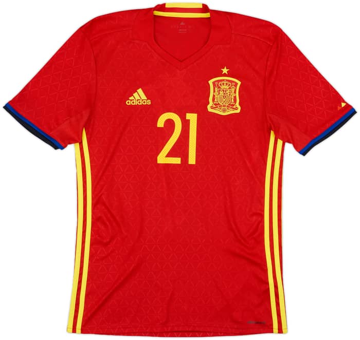 2016-17 Spain Home Shirt Silva #21 - 9/10 - (S)