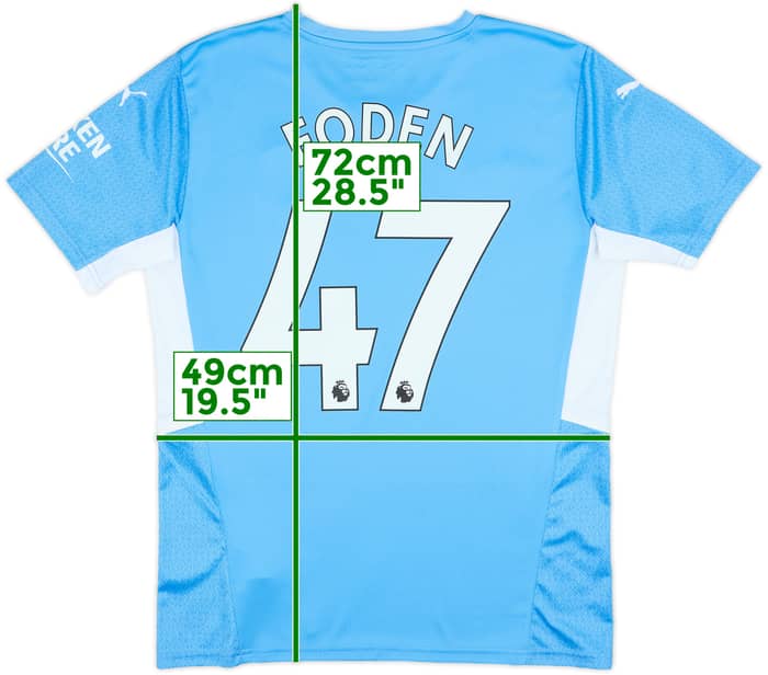 2021-22 Manchester City Home Shirt Foden #47 - 10/10 - (M)
