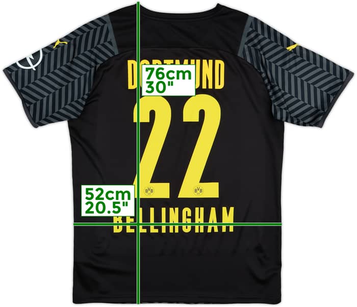 2021-22 Borussia Dortmund Away Shirt Bellingham #22 - 8/10 - (M)