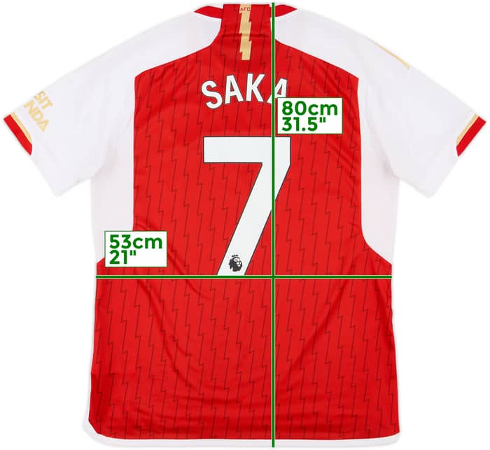2023-24 Arsenal Home Shirt Saka #7 - 8/10 - (L)