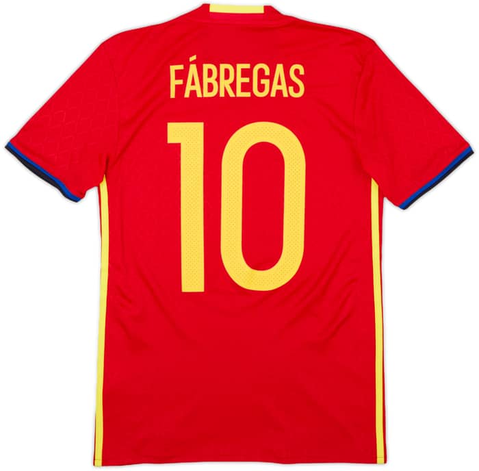 2016-17 Spain Home Shirt Fabregas #10 - 9/10 - (XS)