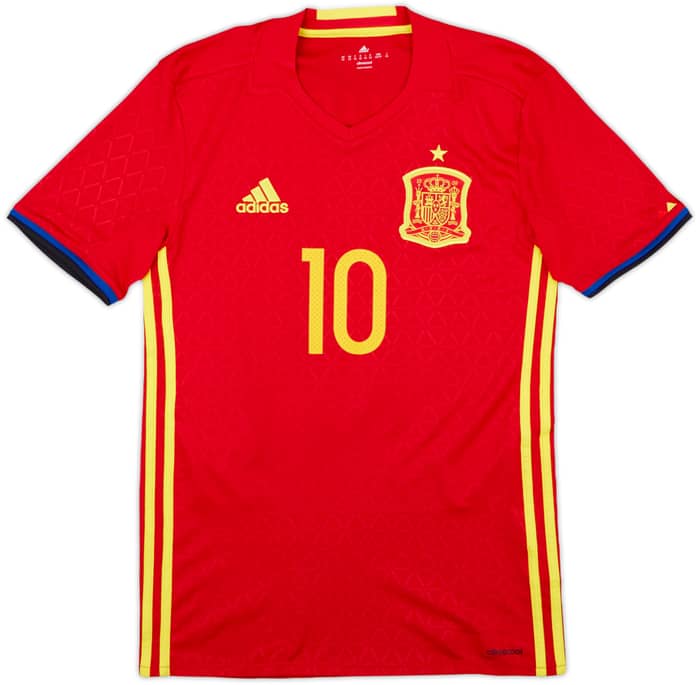 2016-17 Spain Home Shirt Fabregas #10 - 9/10 - (XS)