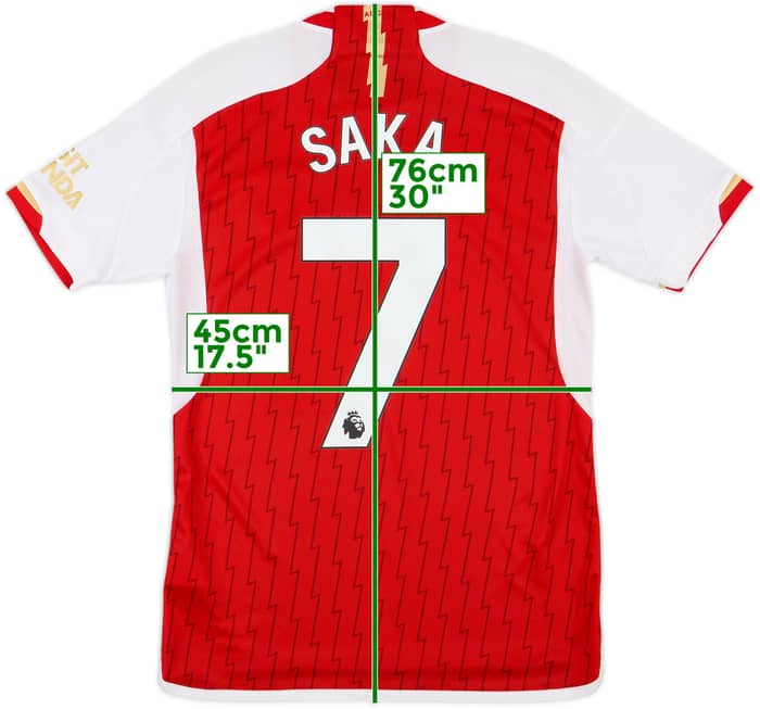 2023-24 Arsenal Home Shirt Saka #7 - 10/10 - (S)