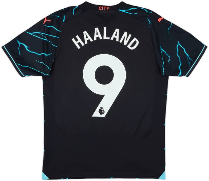 2023-24 Manchester City Third Shirt Haaland #9 - 8/10 - (M)
