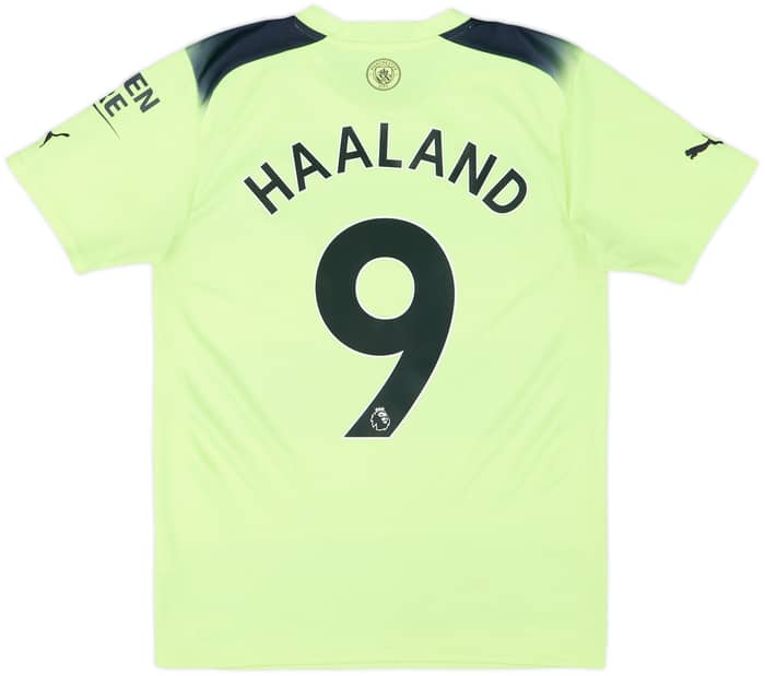 2022-23 Manchester City Third Shirt Haaland #9 - 9/10 - (S)