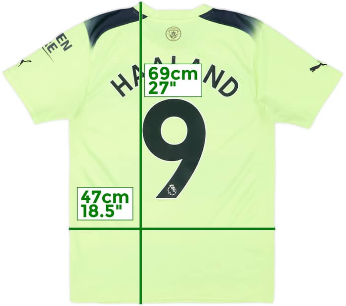 2022-23 Manchester City Third Shirt Haaland #9 - 9/10 - (S)